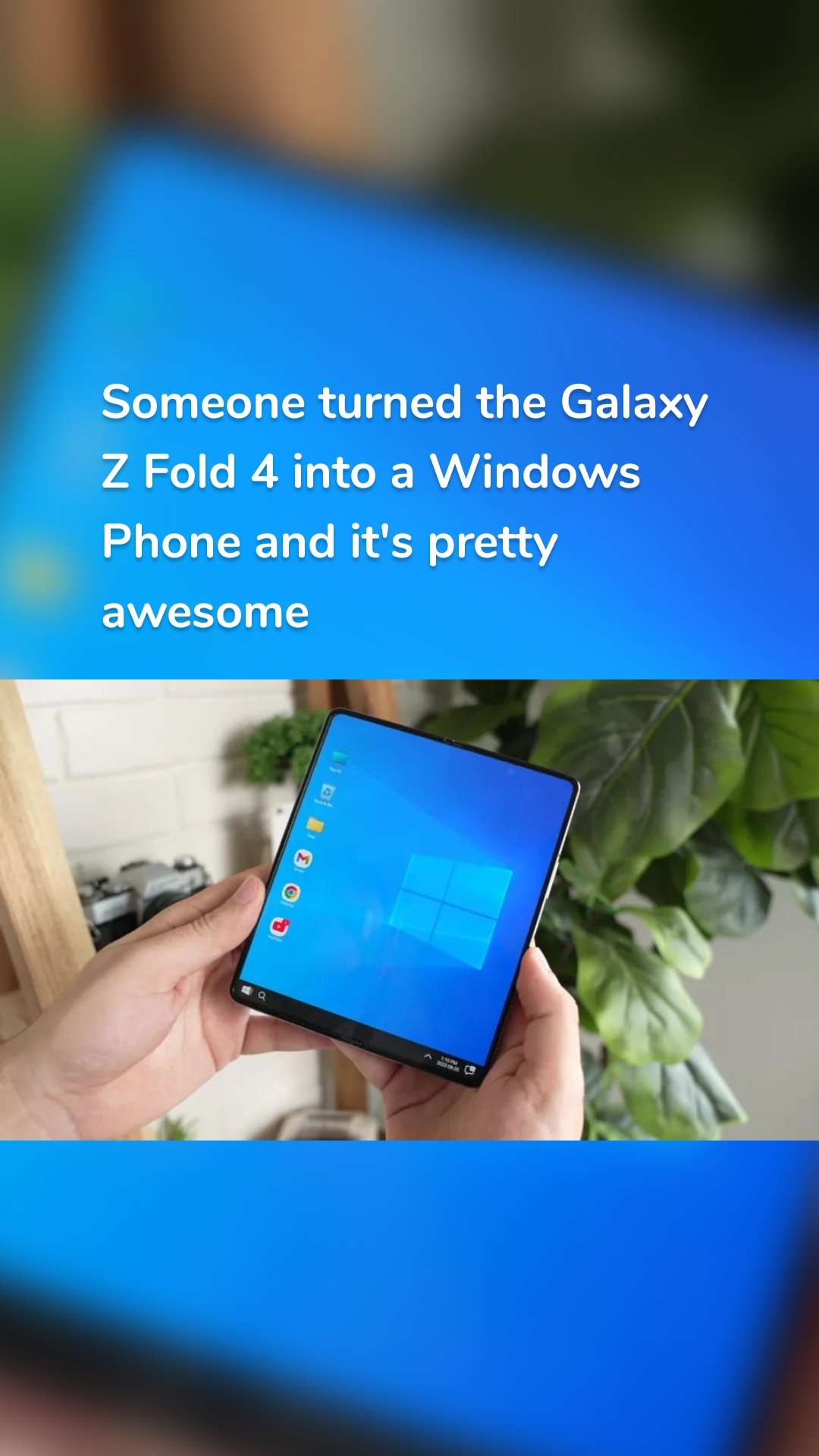 Someone turned the Galaxy Z Fold 4 into a Windows Phone and it's pretty awesome