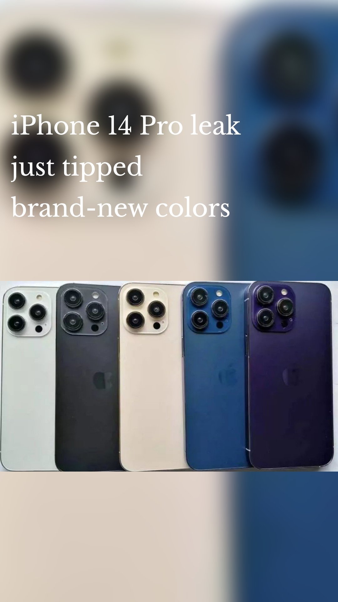 iPhone 14 Pro leak just tipped brand-new colors